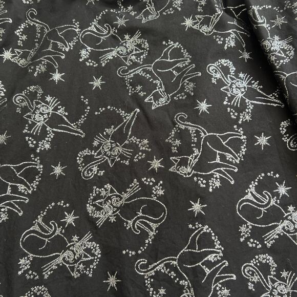 Sailor Moon Glitter Luna Suspender Skirt Womens XL Black Cat Pockets Grunge Goth - Picture 6 of 12